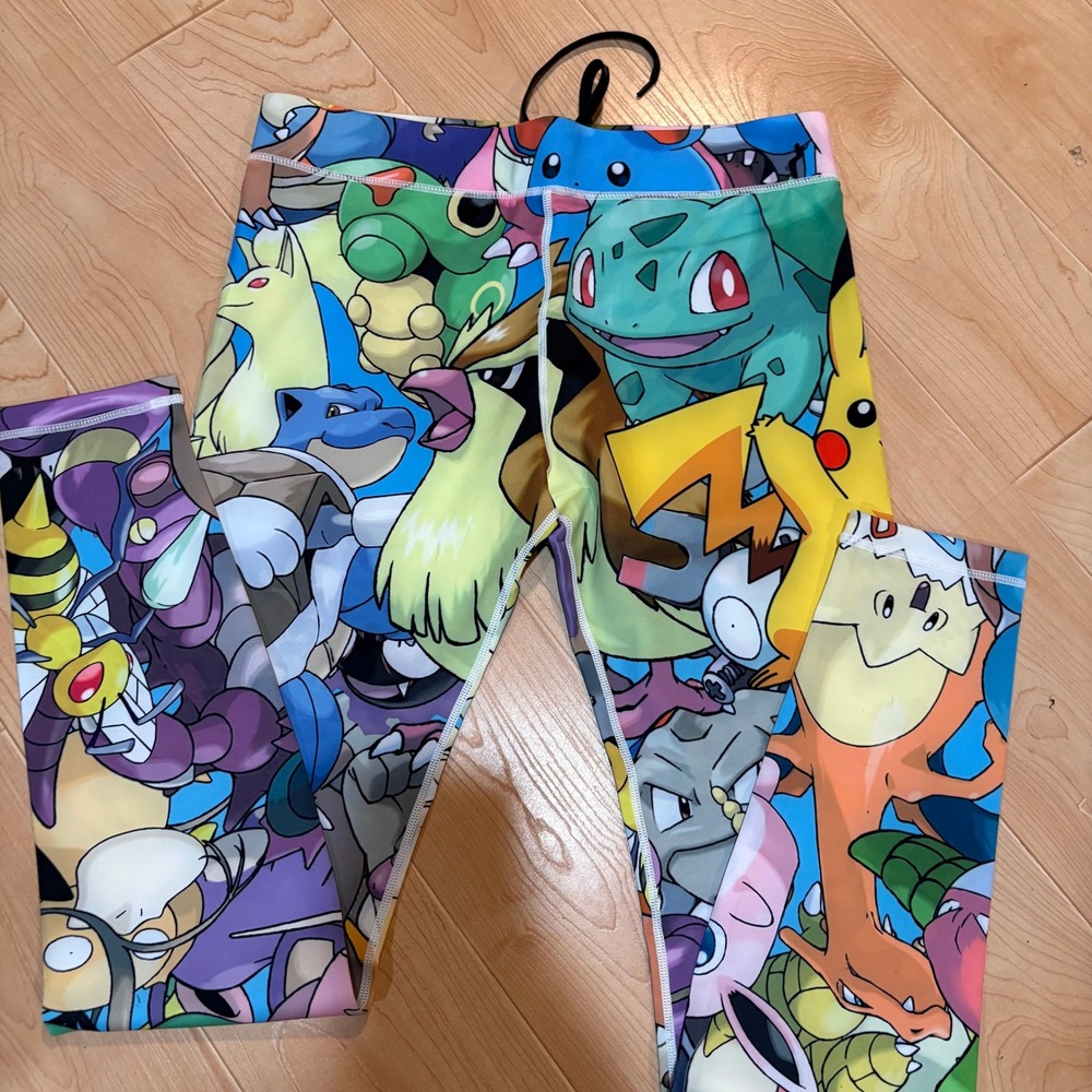 XMartial Pokemon Evo Spats Compression Leggings Mens L-XL Multicolor BJJ MMA - Picture 3 of 8
